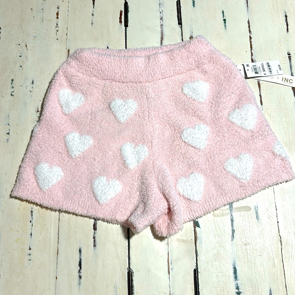NWT Culpos x INC Pink Fuzzy Heart Loungewear